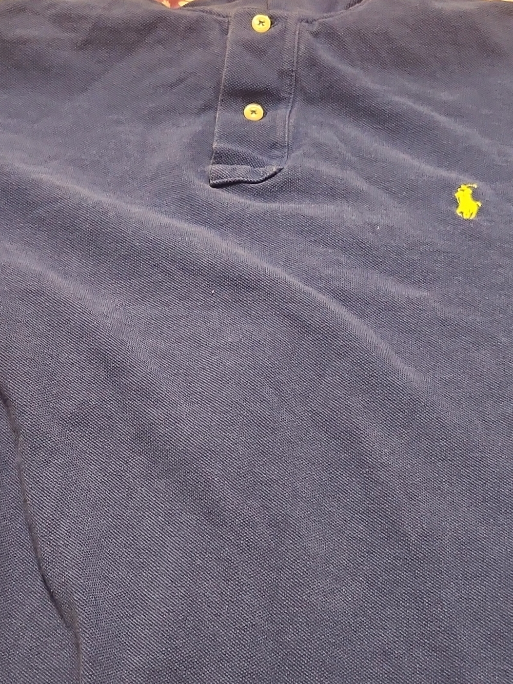 Ralph Lauren Navy Polo with Yellow Pony